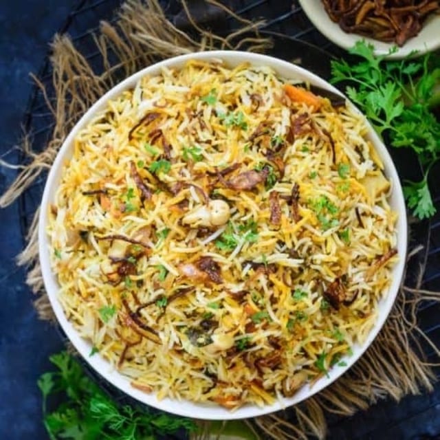 Vegetarian Biryani.